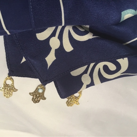 Otrera HAMSA PRINTED SILK, SCARF - Picture 5 of 9
